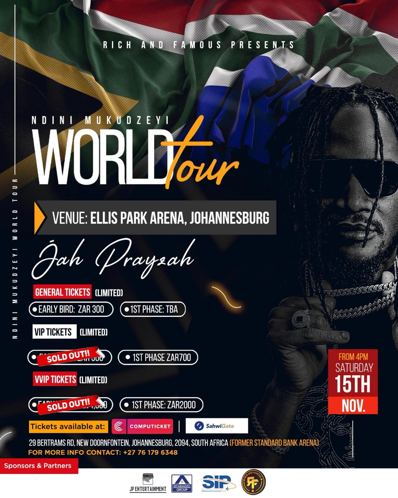Jah Prayzah - Ndini Mukudzeyi World Tour South Africa Edition
